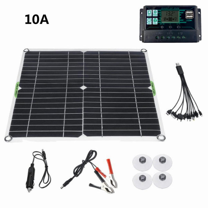 200W Solar Panel Kit 12V Battery Charger 10-50A Controller For Ship Motorcycles Boat