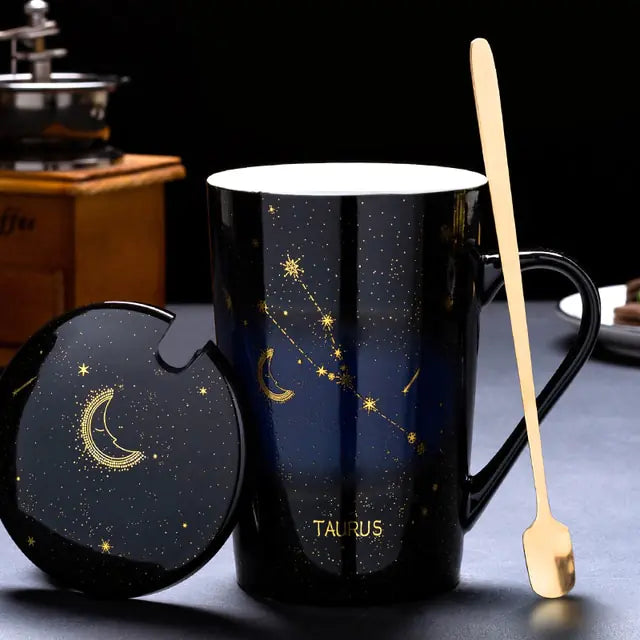 12 Constellations Creative Mugs With Spoon