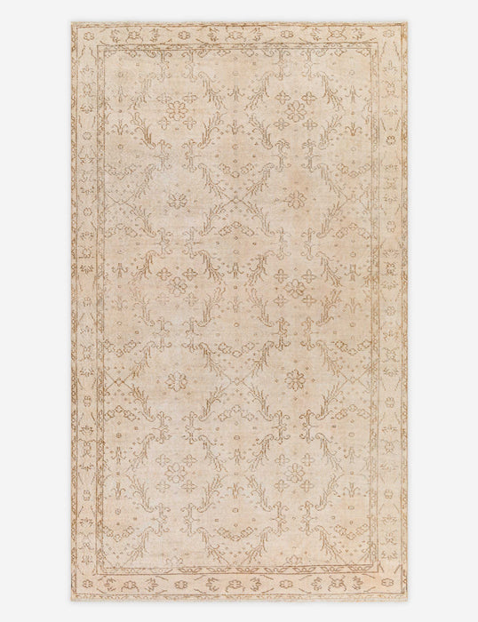 Vintage Turkish Hand-Knotted Wool Rug No. 349, 4' 11" x 8' 4"