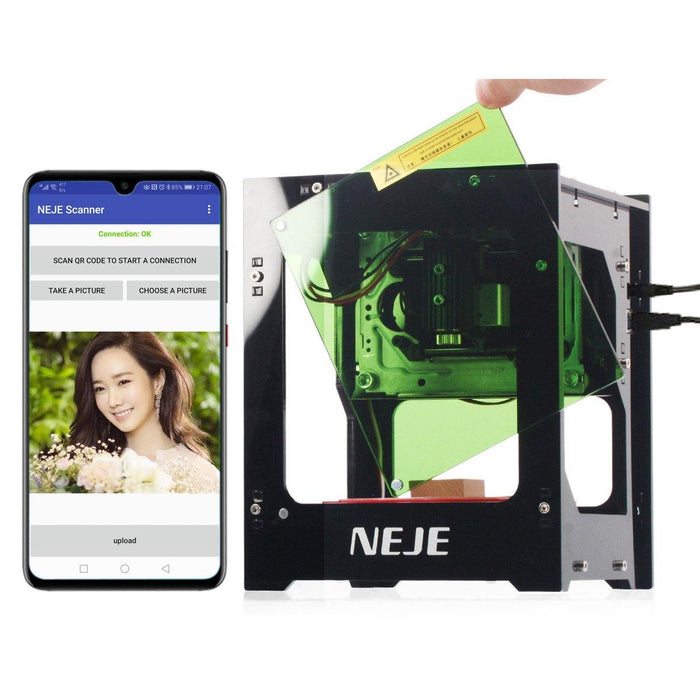 NEJE DK-8-KZ 3000mW 445nm Blue Laser USB Desktop Engraver Engraving Machine Intelligent APP Scanner Windows System