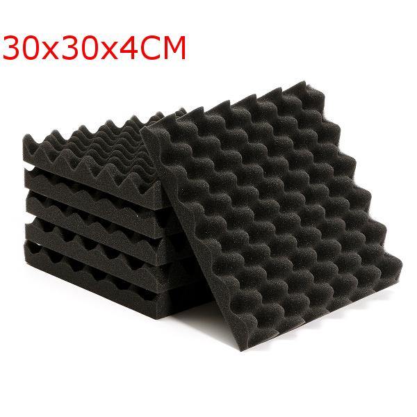 6Pcs 30x30x4cm Soundproofing Triangle Sound-Absorbing Noise Foam Tiles