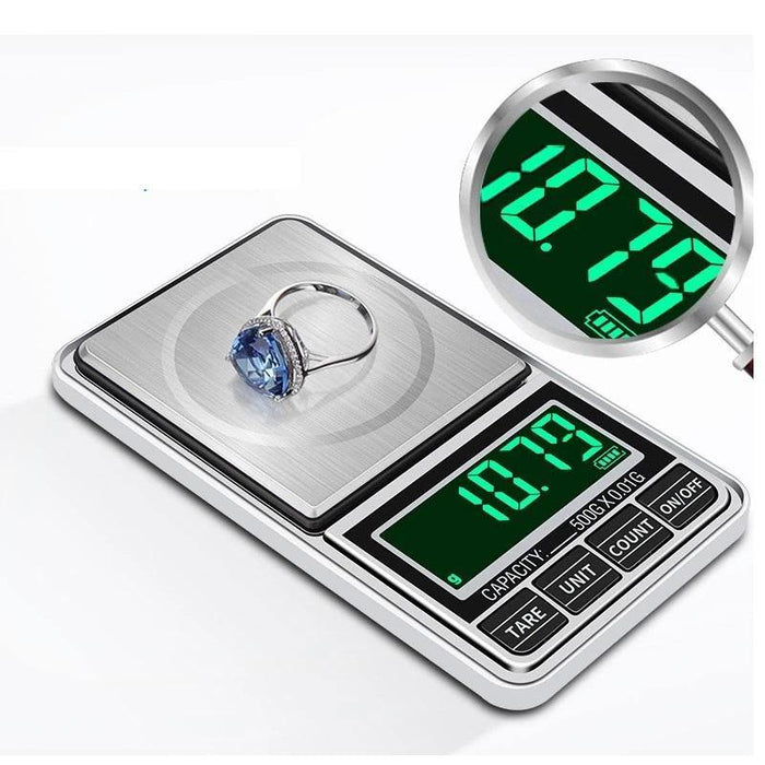 Mini Green Backling 0.01g Pocket Digital Scales for Gold Bijoux Sterling Jewelry Weight Balance Gram Electronic Scale