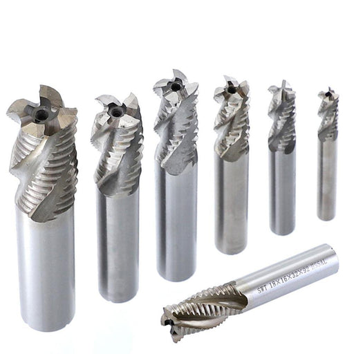 Drillpro M6-M20 Wave Milling Cutter 4 Flutes 6-20mm HSS-AL Wave Rough End Mill