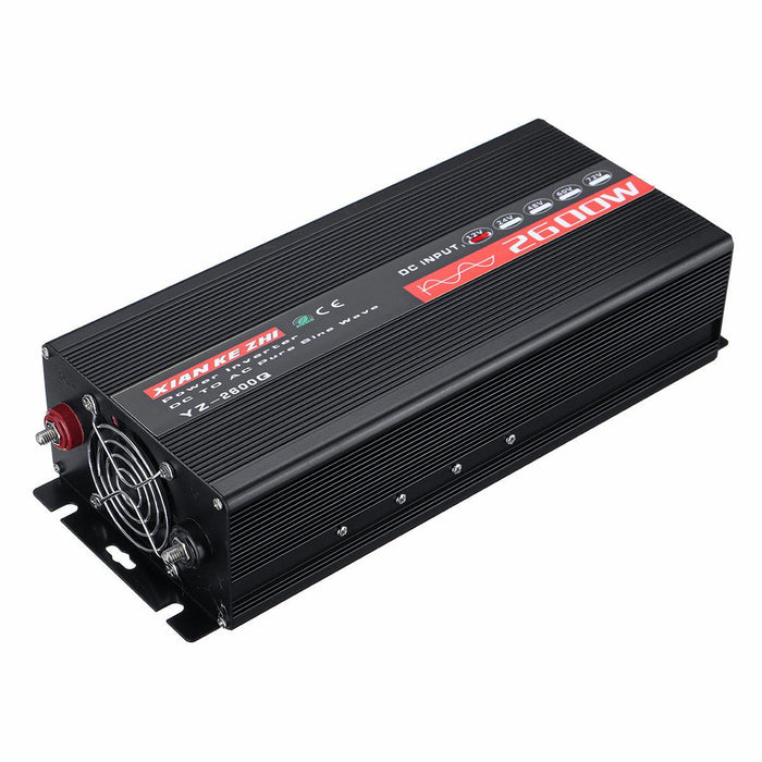 4200W/2600W LCD Display Pure Sine Wave Inverter 12/24/48/60V TO 220V Hpusehold Car USB High Power Inverter W/ 6 Protections Converter