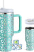 40 Oz Tumbler with Handle and Straw, Travel Mug for Car, 2-In-1 Lid Stainless Steel Tumblers