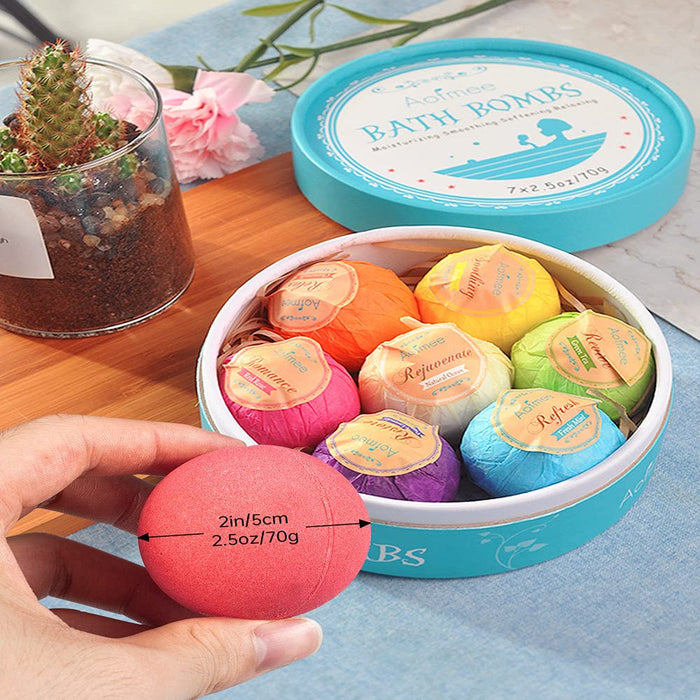 Bath Bombs Set - 7 Unique Scents for Relaxing Spa Experience Perfect Mother'S Day Gift