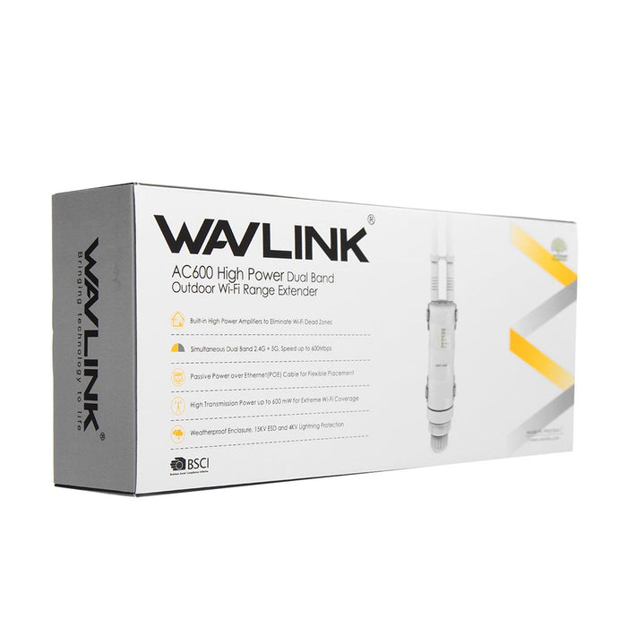 Wavlink AC600 2.4G/5G High Power Outdoor Waterproof WIFI Router/AP Repeater 2 Antennas