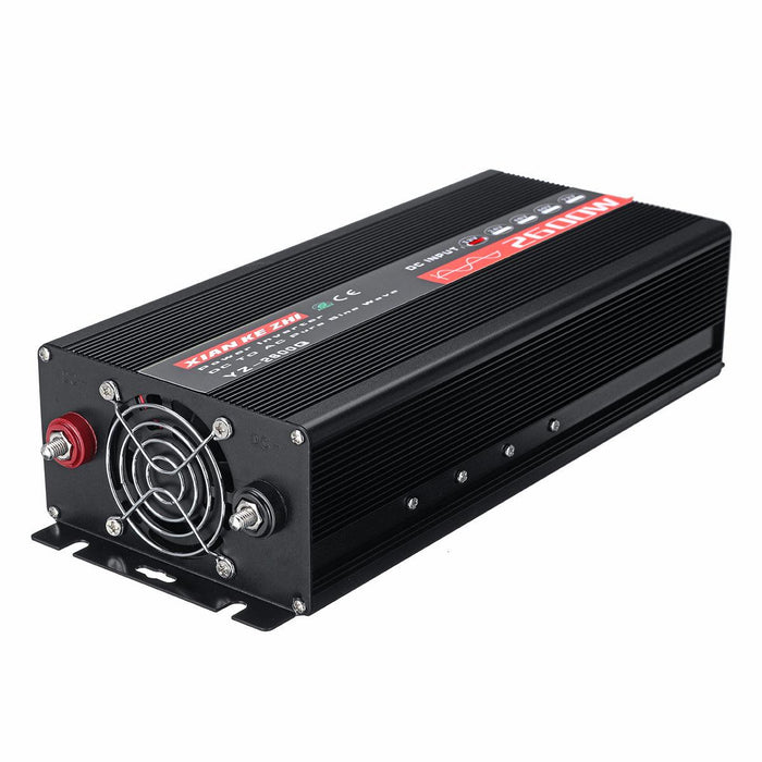 4200W/2600W LCD Display Pure Sine Wave Inverter 12/24/48/60V TO 220V Hpusehold Car USB High Power Inverter W/ 6 Protections Converter