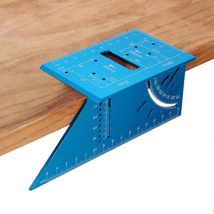 Drillpro 2 In 1 45/90 Degree Multifuction Aluminium Alloy Angle Ruler 20-35mm Woodworking Mounting Hinge Jig