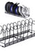 Expandable Pans Organiser Rack,Pot And Pan Lid Holder With 10 Adjustable Dividers,Bakeware Saucepan Lid Storage For Kitchen Cupboard, Black