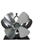 4-Blade Heat Powered Stove Fan Silent Quiet Anodizing Aluminum Fan