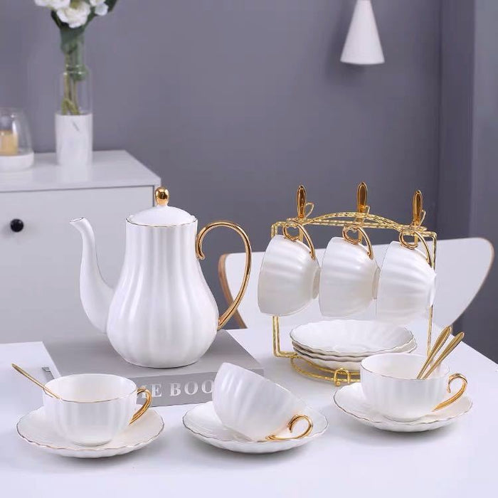Gold Painted Living Room Coffee Cup Tea Set Tea Cup Set