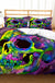 3D Printed Skull Printed Three-piece Home Textile Set