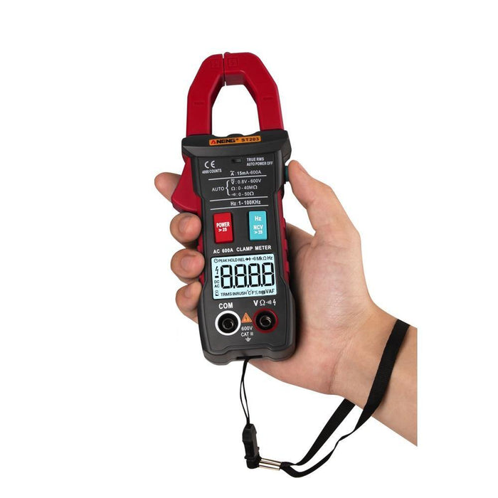 ANENG ST203 4000 Counts Full Intelligent Automatic Range True RMS Digital Multimeter Clamp Meter AC/DC Voltage NCV Resistance Auto Range Flashlight