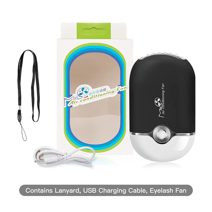 Eyelash Fan,Rechargeable Handheld Mini Fan Lash Dryer with Built in Sponge,Perfect for Eyelash Extension Application