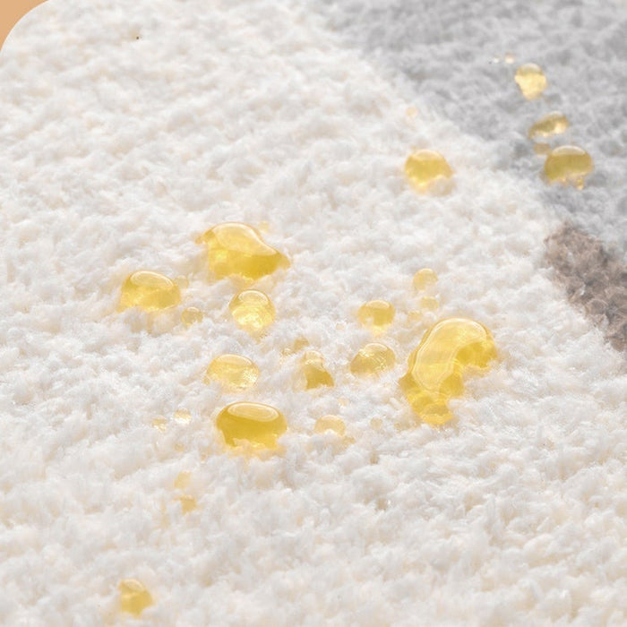 White Flower with Blue Ground Bath Mat