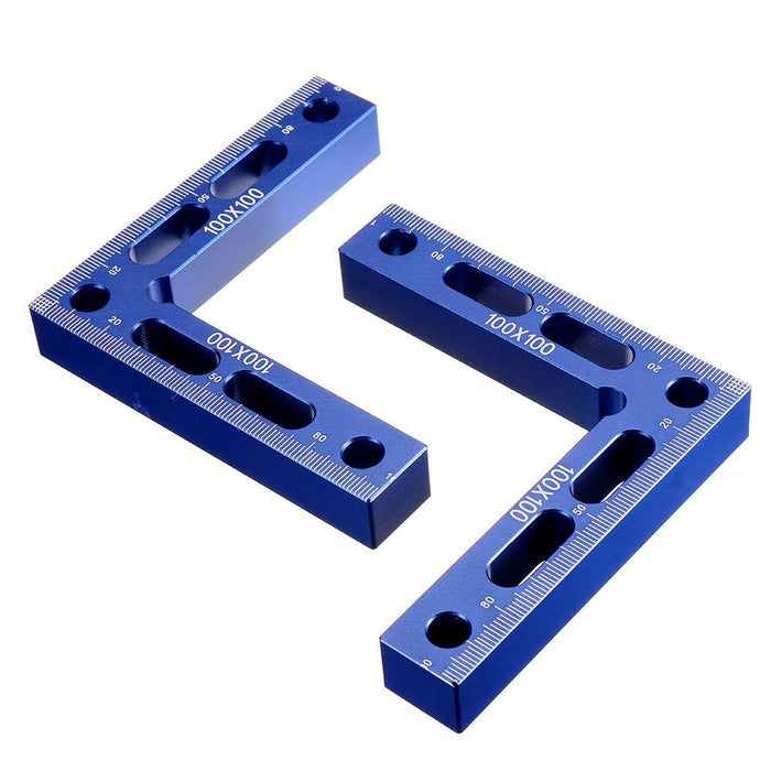 Drillpro 100mm Woodworking Precision Clamping Square L-Shaped Auxiliary Fixture Splicing Board Positioning Panel Fixed Clip Clamp Carpenter Square Ruler