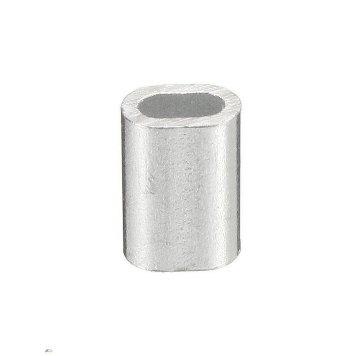 0.5-6mm Mini Aluminum Fishing Leader Sport Oval Sleeve Crimp Ferrule Swage Clamp