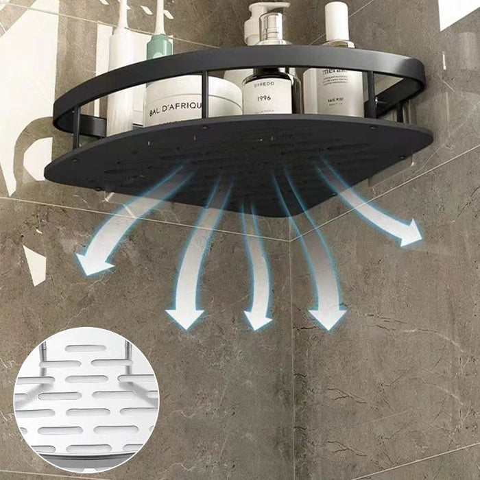 Bathroom Storage Rack No Drill Shelves Wall Mount Corner Shelf Shower Holder for WC Shampoo Organizer Bathroom Accessories