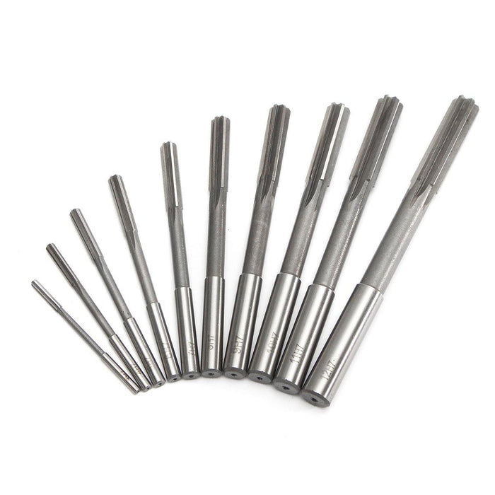 10pcs 3-12mm HSS Machine Reamer Set H7 Straight Shank Milling Chucking Reamer