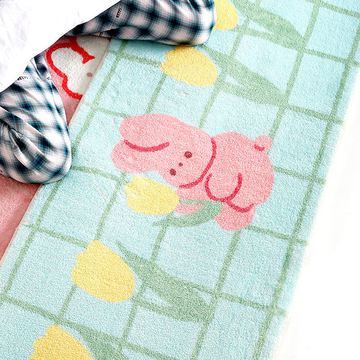 Bunny and Flowers Bedroom Runner