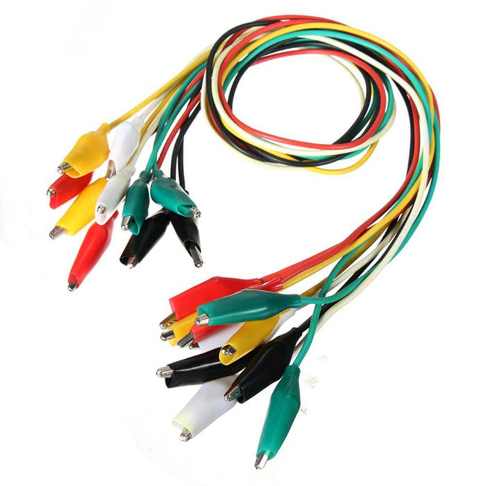 DANIU 30pcs 50cm Double-ended Clip Cable Alligator Clip Testing Probe Lead Wire