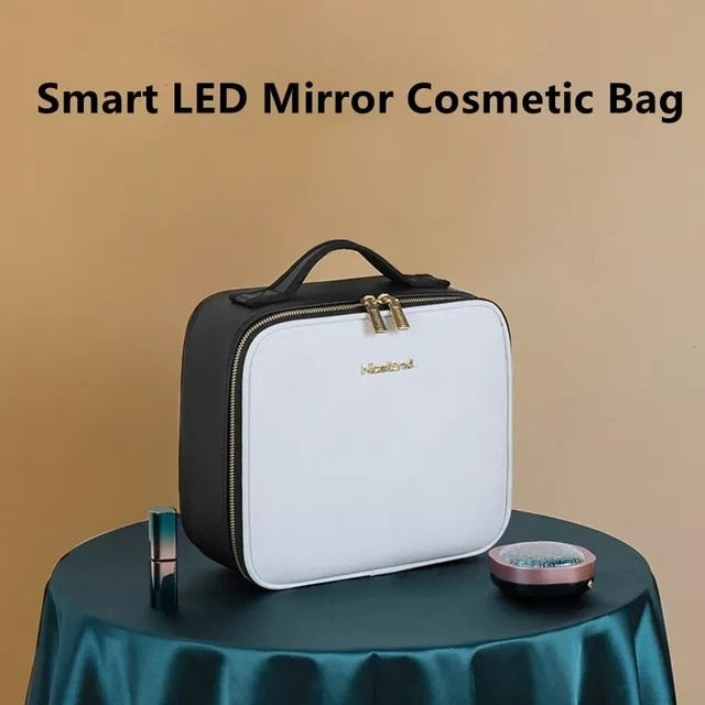 Smart  LED Cosmetic Case with Mirror - Okeihouse