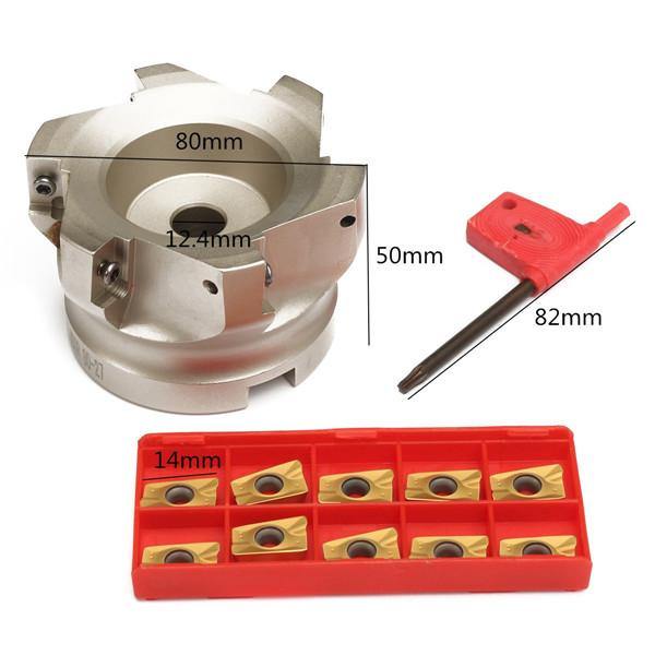 BAP 400R-80-27-6F Indexable Face End Mill Cutter With 10pcs APMT1604PDER Inserts