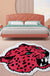 Cute Pink Leopard Head Mat for Bedroom Bathroom Living Room