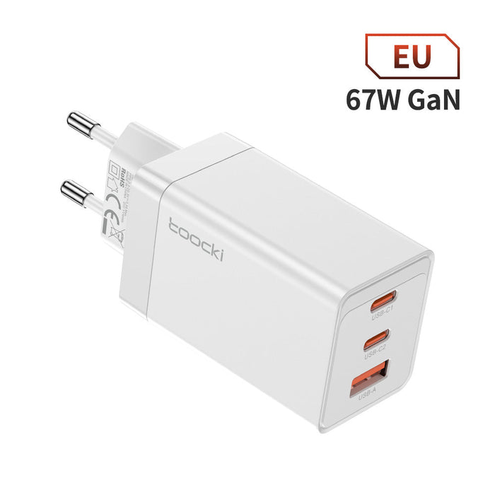 67W Pole Charger Gallium Nitride Three-port Fast Charging Charger