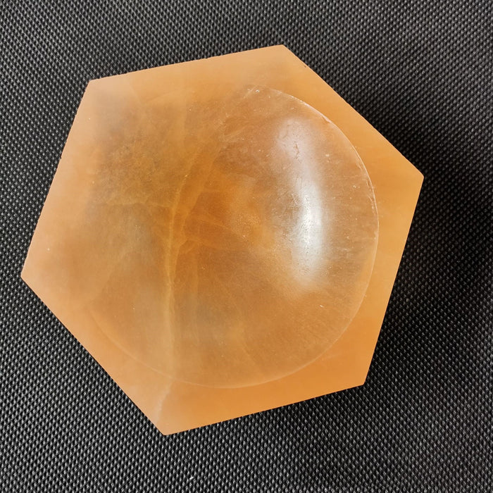 Crystal Orange Plaster Bowl Decoration