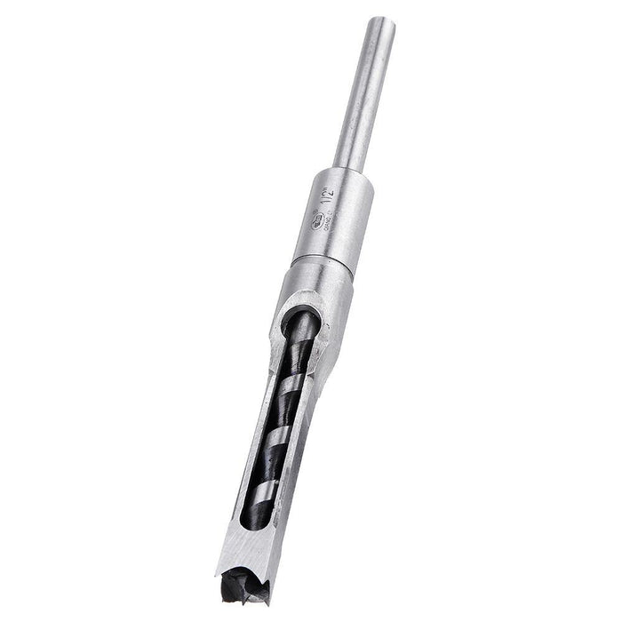 Drillpro 6.35/7.94/9.5/12.7mm Woodworking Square Hole Drill Bit Mortising Chisel 1/4 to 1/2 Inch