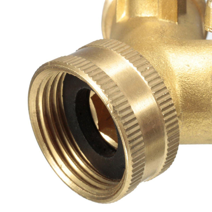 EU Standard 3/4 " Brass Garden Irrigation 2 Way Y Shape Adapter Splitter Hose Faucet Manifold Pipe Tap Connector