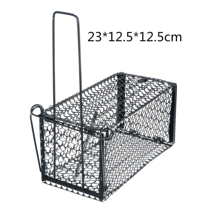 Black Metal High Sensitivity Folding Mouse Trapper Trap Rat Catcher Cage Humane Safe Rodent Live Indoor Pests Control