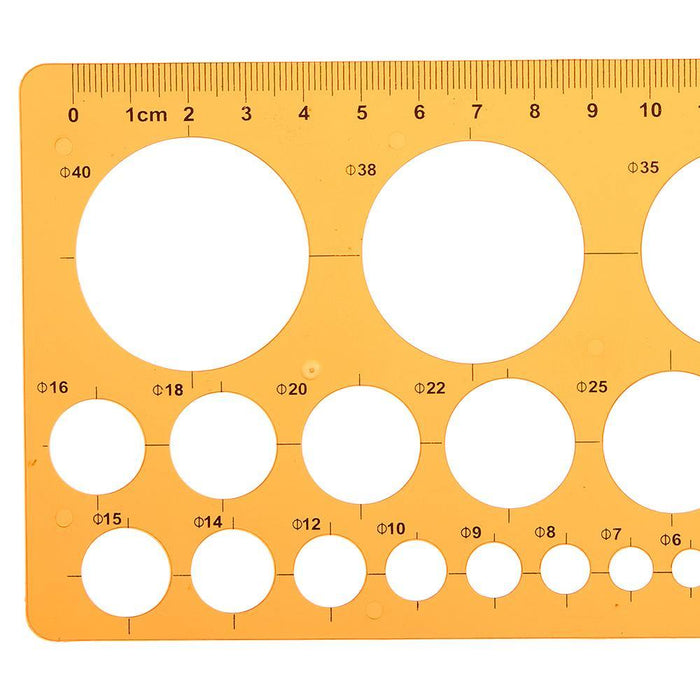 Small Circle Round Circular Drawing Template KT Soft Plastifc Ruler Design Drafting Stencil