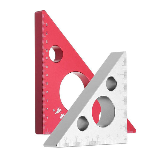 Drillpro 90 Degrees Aluminum Alloy Height Ruler Metric Inch Woodworking Triangular Ruler