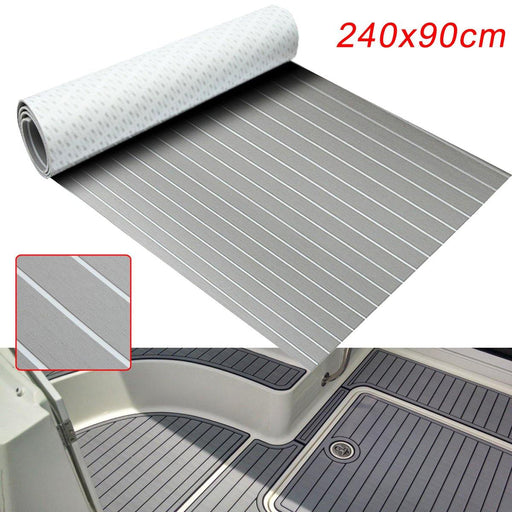 240cmx90cmx5mm Marine Flooring Faux Teak Grey With White Lines EVA Foam Boat Decking Sheet