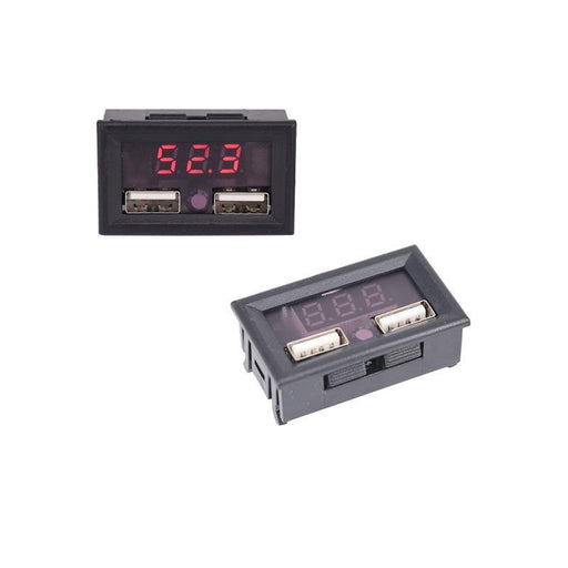 Dual USB 5V 2A DC 8-48V Voltage Meter Voltmeter Volt Tester 12V 24V 36V 48V Car Lead-acid Lithium Battery Capacity Tester