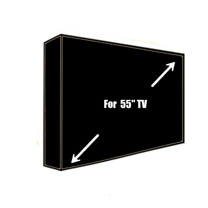 Outdoor Waterproof TV Cover Black Television Protector For 32'' to 70'' LCD LED