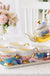 English Ceramic Glass Flower Tea Cup Set