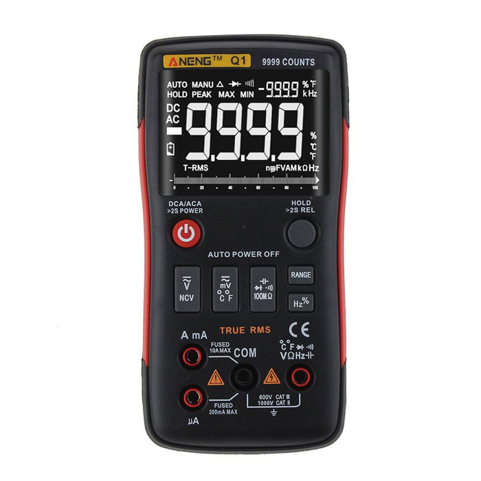 ANENG Q1 9999 Counts True RMS Digital Multimeter AC DC Voltage Current Resistance Capacitance Tester