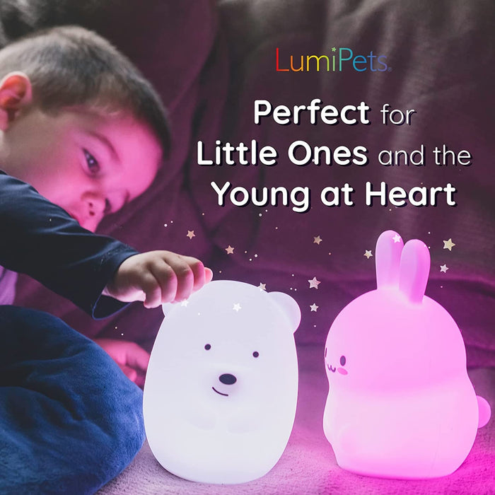 Rechargeable Night Light for Kids, Silicone Nursery Light for Baby Room and Toddler, Portable Night Light for Kids Room, Rechargeable Animal Lights for Girls and Boys, Kawaii Lamp (Puppy)