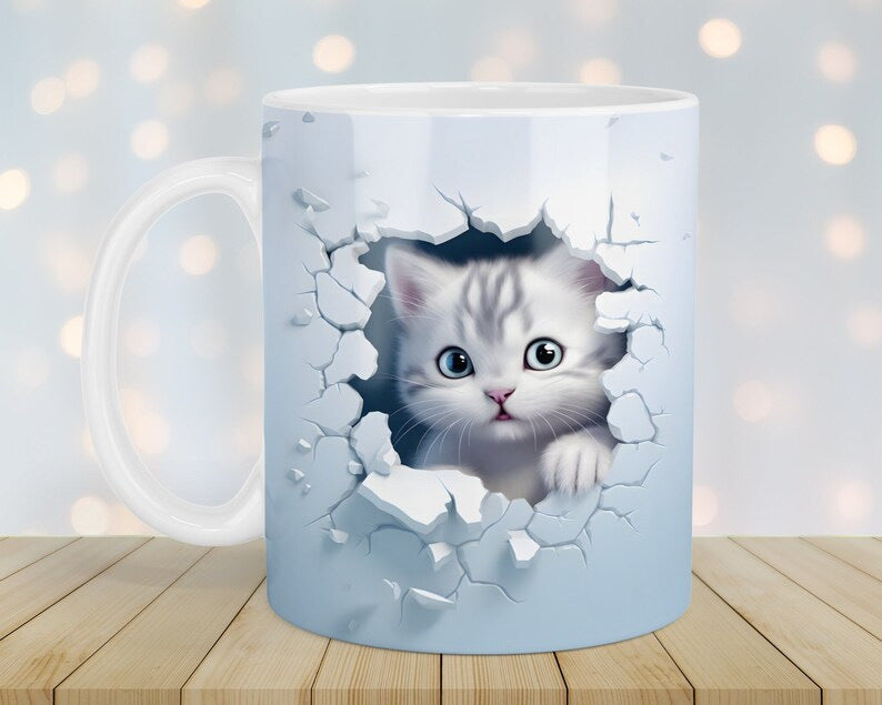 Cat Hollow Wall Ceramic Coffee Mug