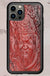 Chinese Style Solid Wood Embossed Silicone Soft Edge Case