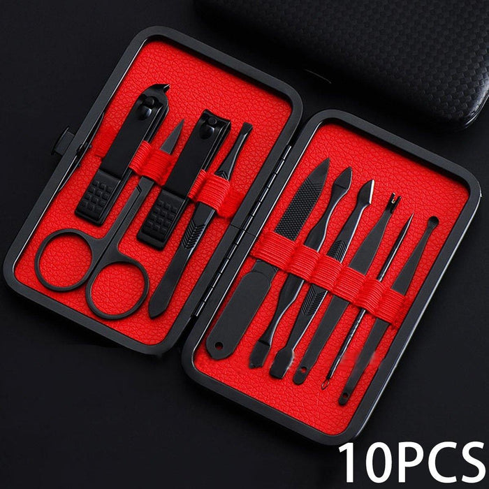 7/10/12/16/18pcs Finger Nail Clipper Portable Pedicure Manicure Set Nail Kits