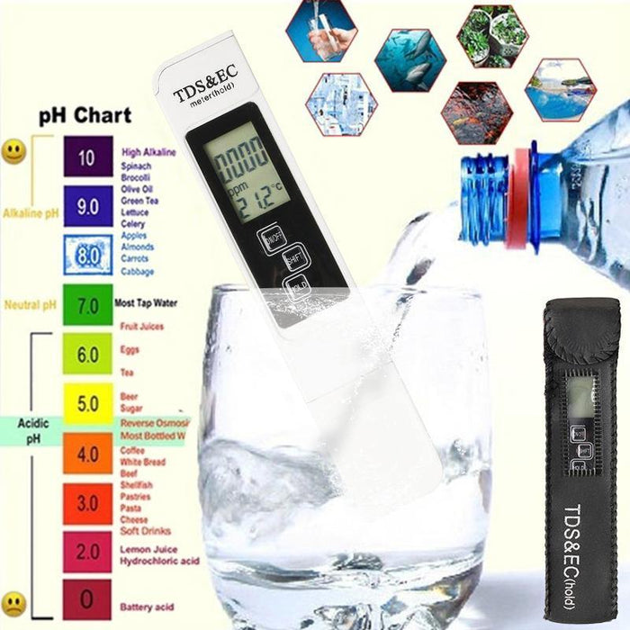 Salt Water Pool Fish Pond Test TDS Digital Salinity Temp Tester Meter Fish Care