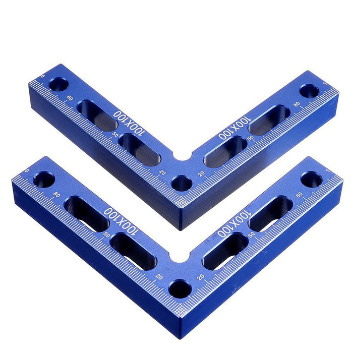 Drillpro 100mm Woodworking Precision Clamping Square L-Shaped Auxiliary Fixture Splicing Board Positioning Panel Fixed Clip Clamp Carpenter Square Ruler