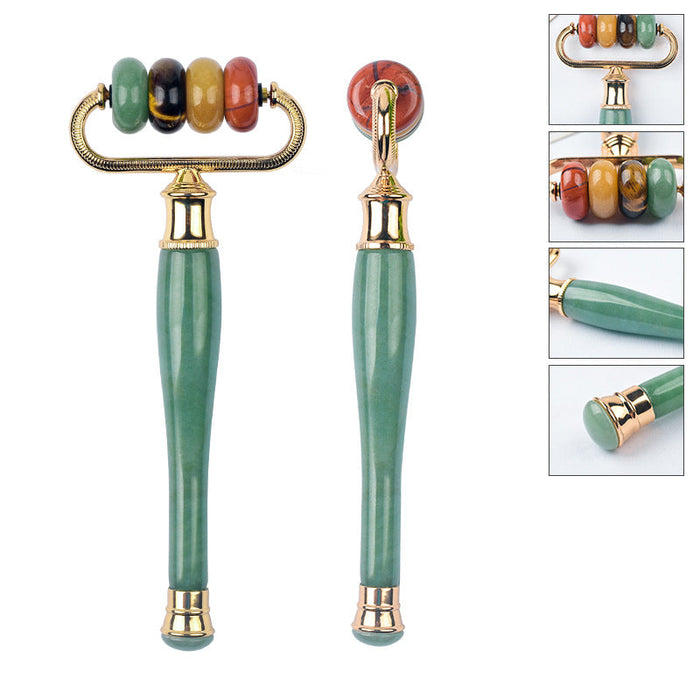 Factory Wholesale New Jade Roller Massager Eye Care Facial Pull Tendons Instrument Crystal