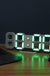 3D Alarm Clock LED Date Display Digital Temperature Snooze Table Wall Hanging