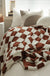 Checkerboard Lamb Fleece Casual Sofa Blanket